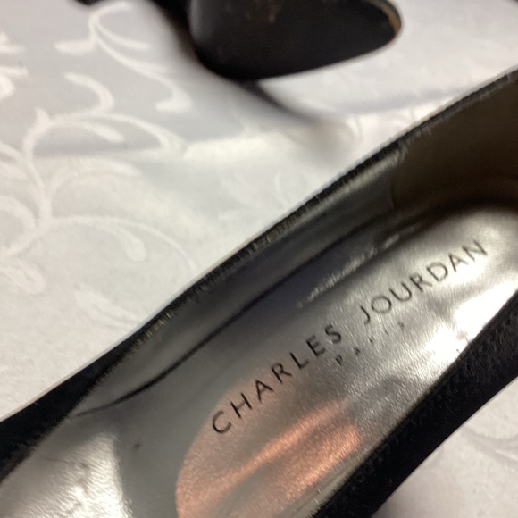 Charles JOURDON SATIN HEELS SIZE4/1/2. Amazing see description BLACK 🖤 - Picture 7 of 10